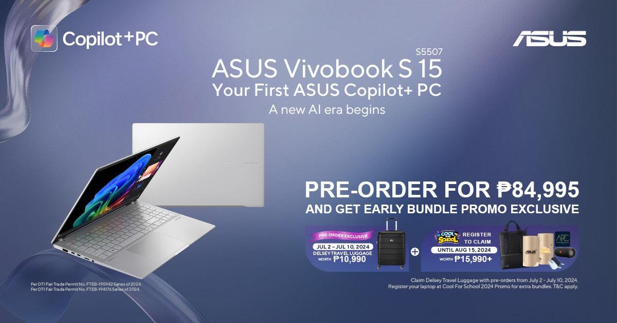 Pre-Order the ASUS Vivobook S 15